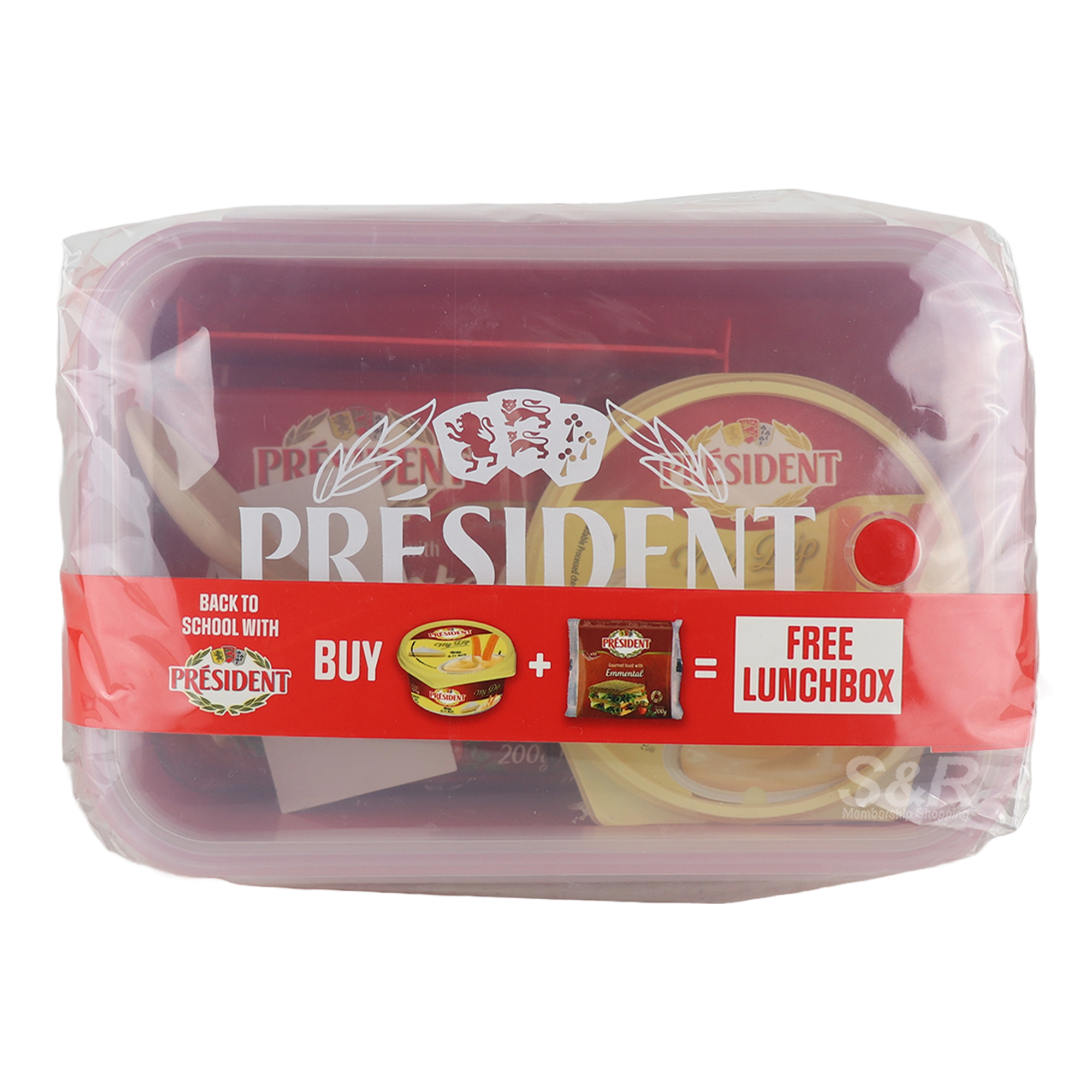 President My Dip Brie 125g and Emmental Slices 200g With Lunchbox